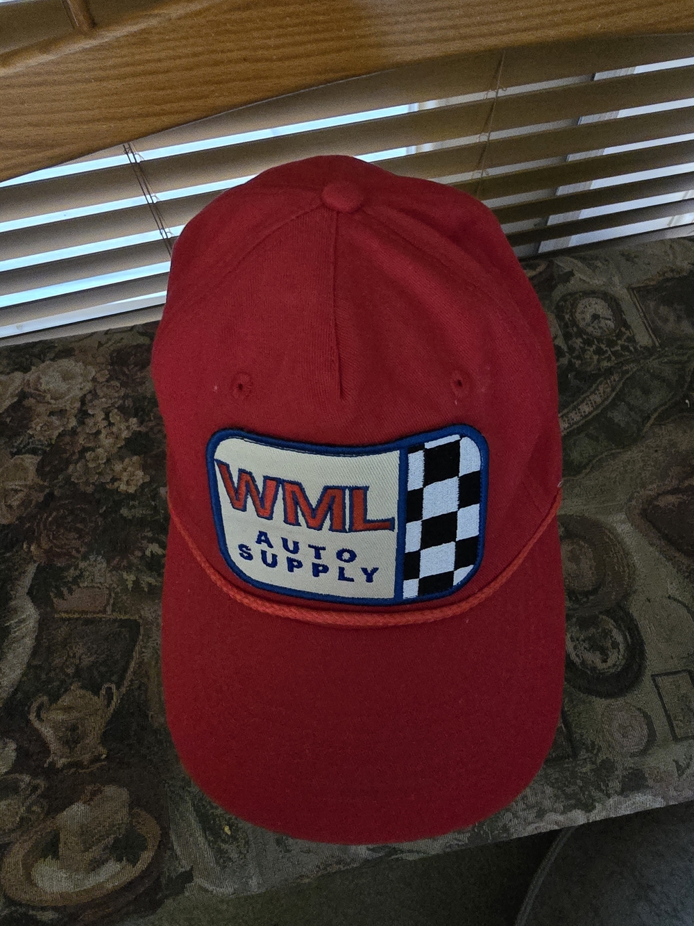 Red Racing Patch Cap - Men's Hat - Picture 3 of 4